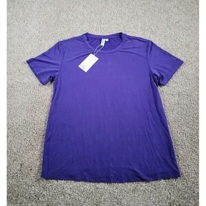 Paris Atelier & Other Stories Shirt Purple Size 6 Short Sleeve Crewneck NWT